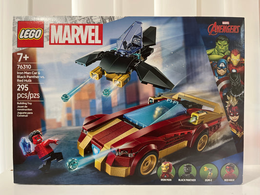 76310 Iron Man Car & Black Panther vs Red Hulk