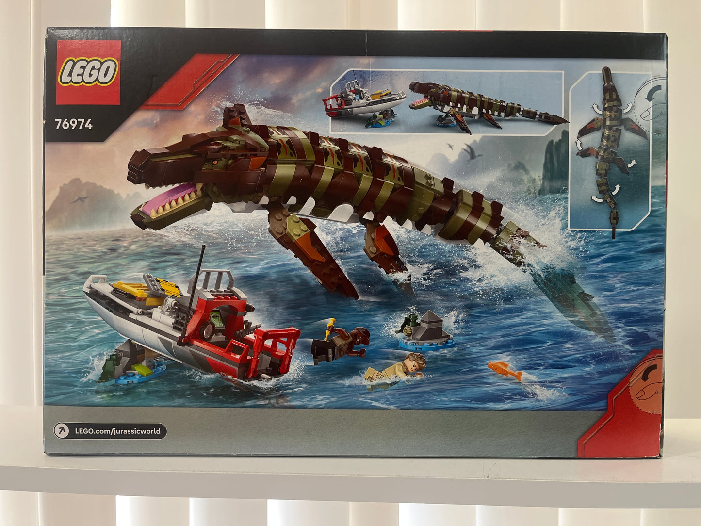 76974 Brick-Built Mosasaurus Boat Mission